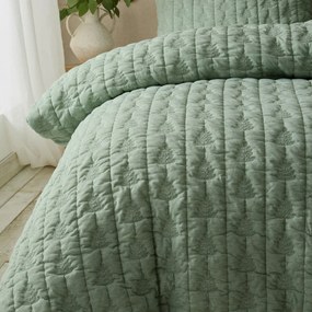 Set copripiumino e federa verde per letto singolo 135x200 cm Tamba Leaf – Pineapple Elephant