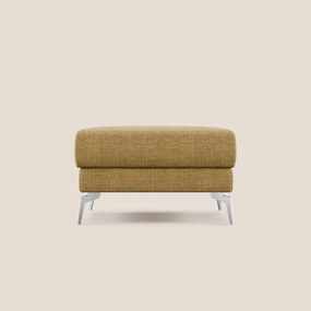 Star Pouf con piedini alti in tessuto impermeabile morbido intreccio T06 giallo