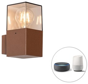 Lampada da parete per esterni intelligente marrone ruggine IP44 con WiFi P45 - Denmark
