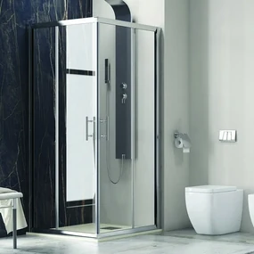 Kamalu - Cabina doccia 150x150 ad angolo ante scorrevoli cristallo 6mm anticalcare KF1000