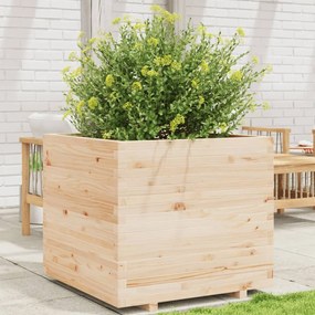 Fioriera Da Giardino 80x80x72 Cm İn Legno Massello Di Pino /