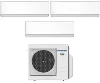 Climatizzatore Condizionatore Panasonic Trial Split Inverter serie ETHEREA WHITE 7+9+12 con CU-3Z52TBE R-32 Wi-Fi Integrato Colore Bianco 7000+9000+12000