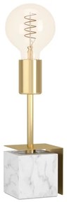 Eglo 390169 - Lampada da tavolo CARMITA 1xE27/40W/230V oro/bianco marmo