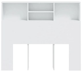 Testiera con contenitore bianco 120x19x103,5 cm