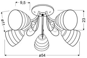 Lampadario a plafone SIMPLI 5xE27/40W/230V