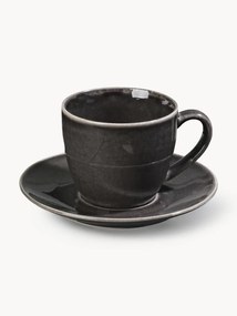 Tazza caffè e piattino fatti a mano Nordic Coal