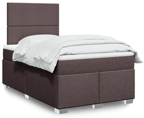 Giroletto A Molle Con Materasso Marrone Scuro 120x200cm Tessuto /