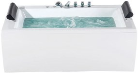 Vasca da bagno rettangolare in acrilico con idromassaggio 172 x 83 cm MONTEGO Beliani