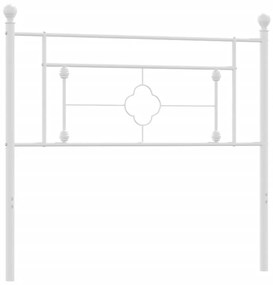 Testiera in metallo bianco 107 cm