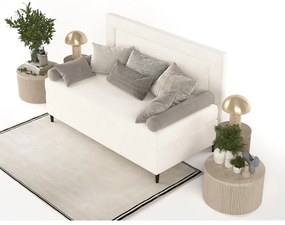 Letto singolo imbottito crema 100x200 cm Alba - Maison de Rêve