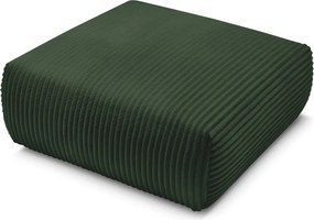 Poggiapiedi in verde scuro con rivestimento in velluto a coste Lucien – Bobochic Paris