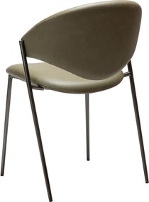 Sedia da pranzo color kaki in similpelle Zone – DAN-FORM Denmark