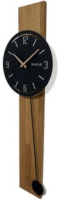 Orologio in legno con pendolo NATURALE - nero