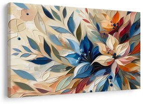 Quadro su tela – Foglie floreali colorate