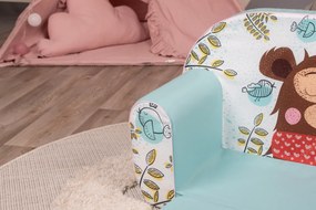 Divano per bambini Orso addormentato - turchese