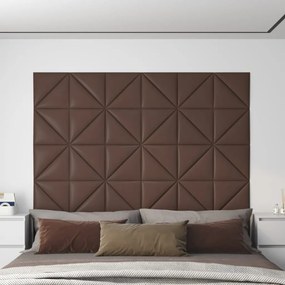 Pannelli Murali 12 Pz Marroni 30x30 Cm İn Similpelle 0,54 M² /