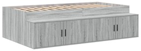 Struttura letto  grigio sonoma 90x200 cm