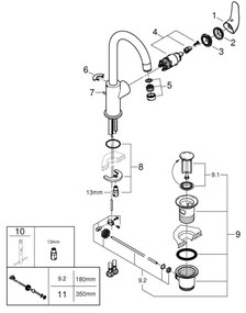 GROHE 24330001 - Miscelatore lavabo EUROSMART, misura L, cromo lucido