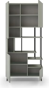 Libreria verde-grigio 84x175 cm Perla - Marckeric