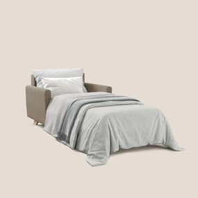 Edgar poltrona letto in tessuto felis impermeabile T03 marrone