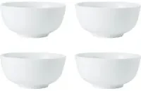 Set 4 ciotole cereali porcellana bianca Chalk Mkasa