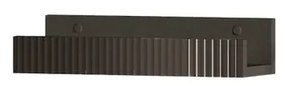 Mensola per bagno Niwa L 40 cm laccato opaco grigio carbone con vetro grigio carbone