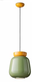 Ferroluce Decò  Corcovado  1-light pendant lamp C2740 Giallo/verde