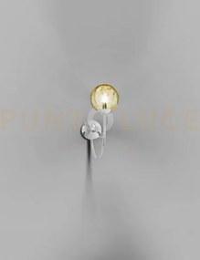 Puppet applique a parete p ambra trasparente cromo lucido 1 luce at...