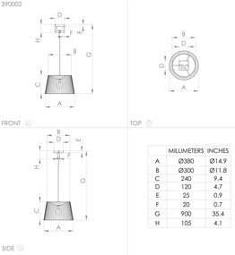 Eglo 390002 - Lampadario a sospensione con filo BOGOTA 1xE27/40W/230V nero