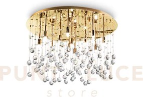Moonlight lampadario a soffitto oro e cristallo 12 luci attacco g9 ...