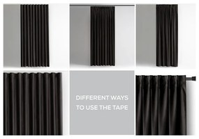 Tenda parzialmente oscurante nera in velluto 140x270 cm – Restilo