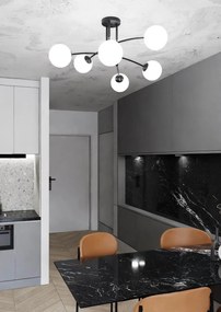 Lampadario a sospensione PREGOS 6 BLACK