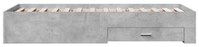 Giroletto cassetti grigio cemento 100x200 cm legno multistrato