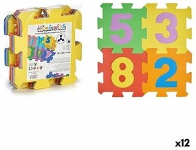 Tappeto Puzzle Multicolore Numeri Gomma Eva (12 Unità)