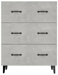 Credenza Grigio Cemento 69,5x34x90 cm in Legno Multistrato