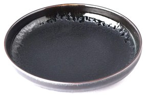 Piatto in ceramica nera con bordo rialzato, ø 22 cm Matt - MIJ