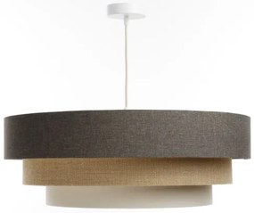 Lampadario a sospensione con filo BOHO TRINITI 1xE27/60W/230V grigio/beige/color crema