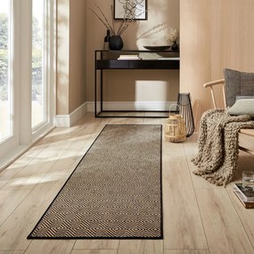 Pedata in iuta per scale in colore nero-naturale 60x600 cm Diamond - Flair Rugs