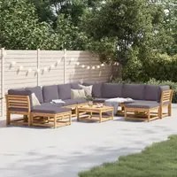 Set Salotto da Giardino 11 pz con Cuscini Legno Massello Acacia 3214320