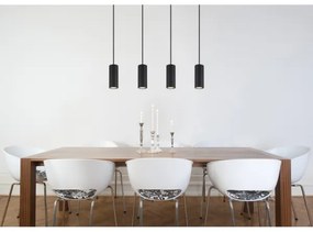 Globo 57918-4HB - Lampadario a sospensione con filo JAMES 4xGU10/25W/230V nero