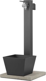 Fontana da Giardino con Rubinetto Base Vaschetta e Portagomma Belfer 42/QRRV Antracite...