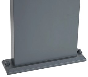 Lampada da esterno da palo grigio scuro con sensore di movimento 60cm IP54 solare - Judge