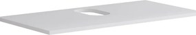 Top per lavabo appoggio Niwa L 90 x H 2 x P 46 cm laccato opaco bianco truciolare