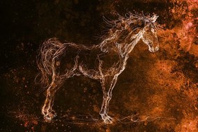 Carta da parati – Cavallo astratto