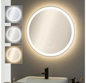 Brilagi-LED Specchio da bagno riscaldato con retroilluminazione LED dimmerabile AVA PRO LED/18W/230V Ø 60 cm IP44