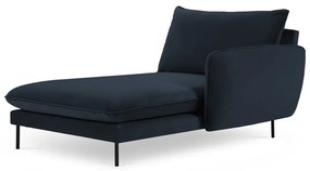 Poltrona in velluto blu scuro (angolo destro) Vienna - Cosmopolitan Design