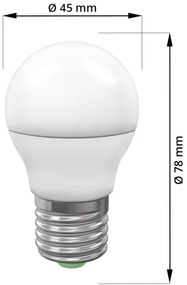 Lampadina LED ECOLINE G45 E27/7W/230V 3,000K - Brilagi