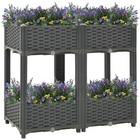 Fioriera Rialzata 80x40x71 Cm İn Polipropilene /