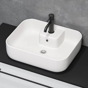 BATH DELUXE 06-050-12-11-00-Lavabo da appoggio KRISTIANSAND 51x40 cm ceramica/bianco