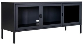 Tavolo TV in metallo nero 130x55 cm Brisbane - House Nordic